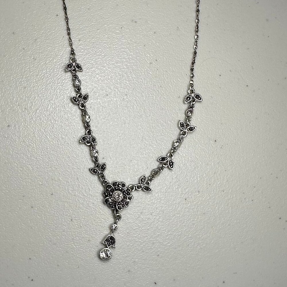 Avon Floral Crystal Necklace